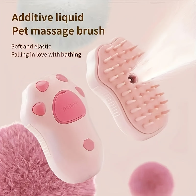 3-in-1 Pet Brush: Electric Steam, Comb & Massage Tool for Cats and Dogs – USB Rechargeable, 36V or Lower Voltage, Silicone Brush Head