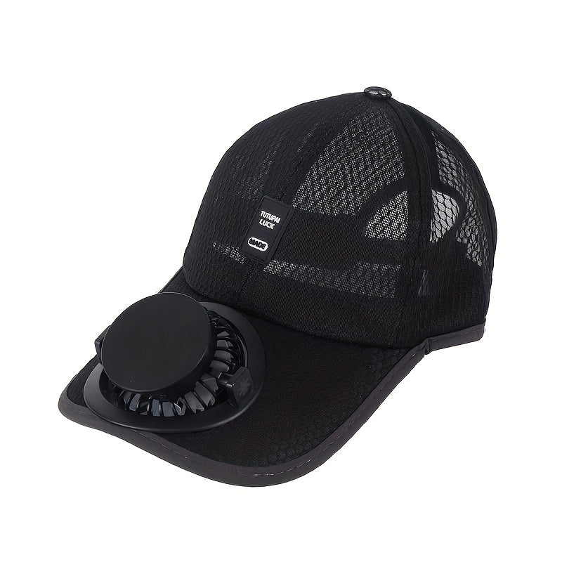Summer Cooling Hat – USB Rechargeable Fan Cap for Outdoor Travel