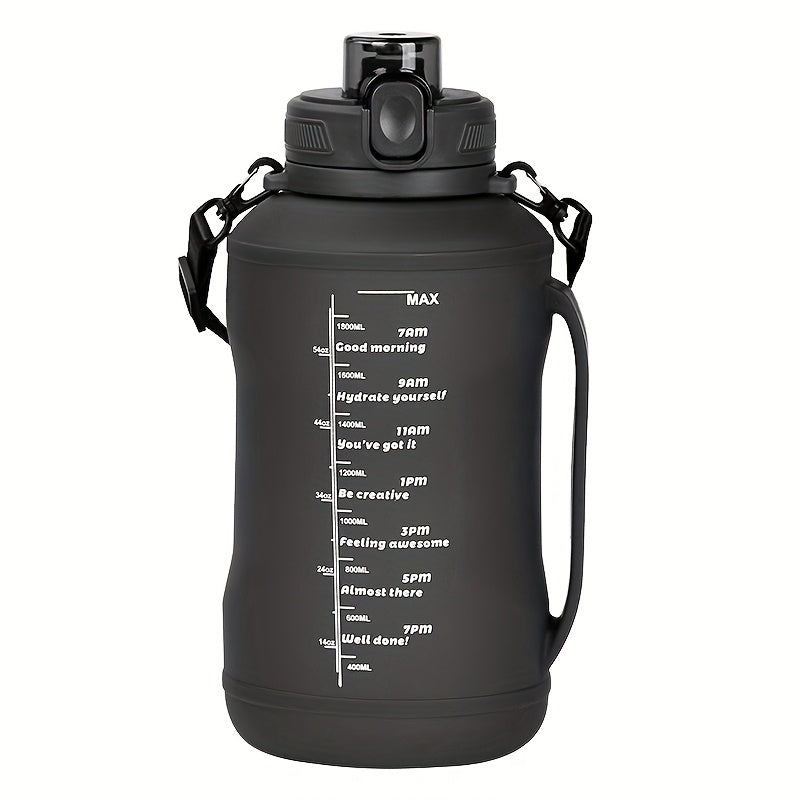 Collapsible Water Bottle - Foldable Silicone Design w/ Strap for Hiking & Fitness