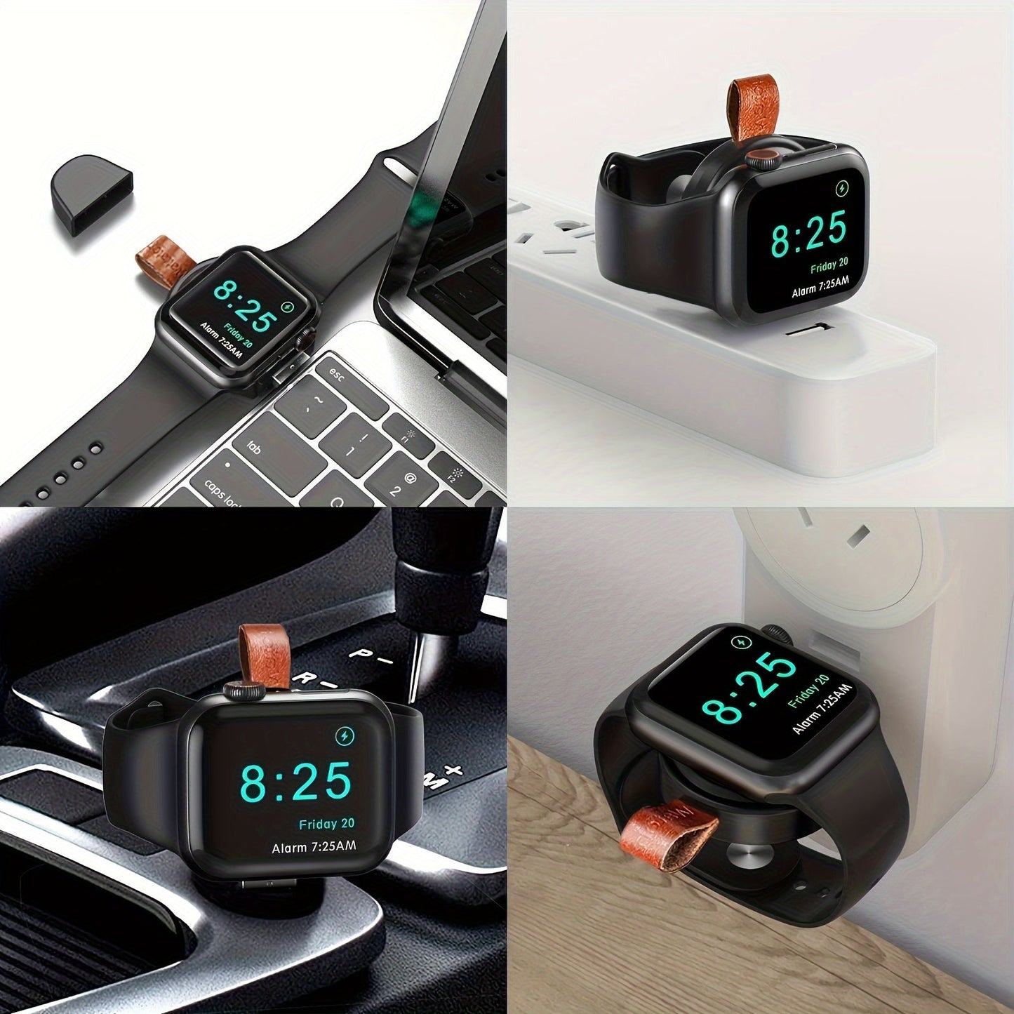 Wireless Portable iWatch Charger - Magnetic Fast Charging Travel Adapter, Compatible with 1-9 Series & SE Ultra, USB Power, Smartwatch Cable & Charger, 36V Max Voltage, Female-to-Female Connector, No Battery Included Essiby