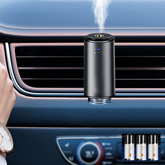BSIDE Smart Car Aromatherapy Diffuser – Portable Essential Oil Fragrance Dispenser with Vent Clip, Free-Standing Design, Black Aroma Diffuser for Auto Interiors