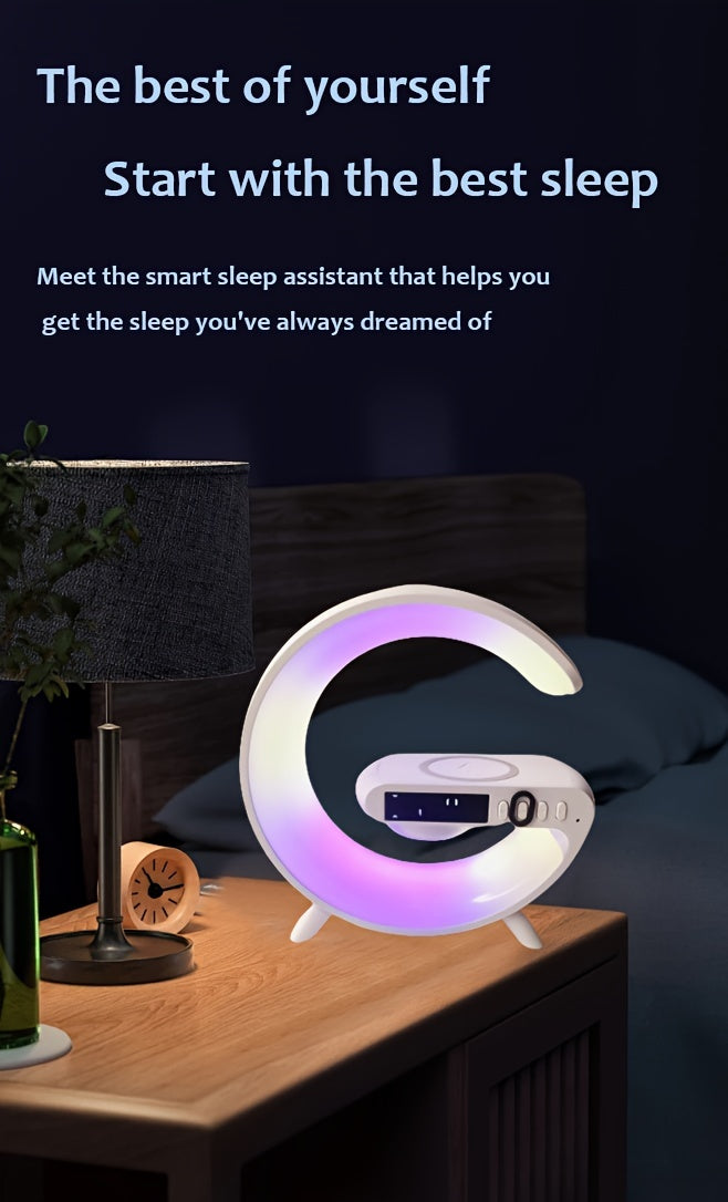 Smart Lamp 3-in-1: Wireless Speaker, Wireless Charger & Wake-Up Light with Music Rhythm – Perfect for Smartphones My Store