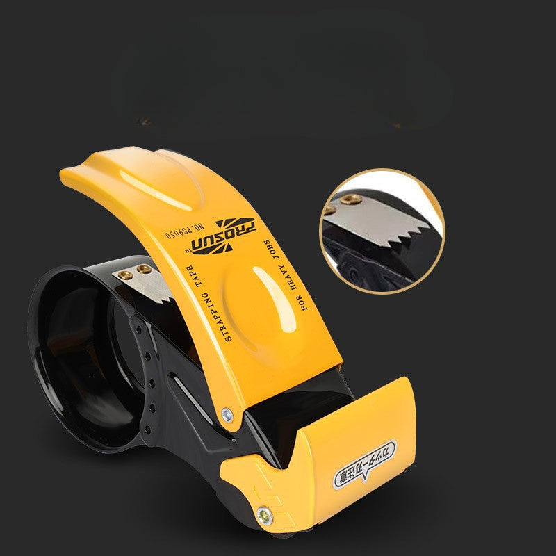 Industrial Metal Tape Sealer with Hidden Blade - 5cm Wide Automatic Packaging Tool | Safe Cutting & Sealing | Durable Iron Construction