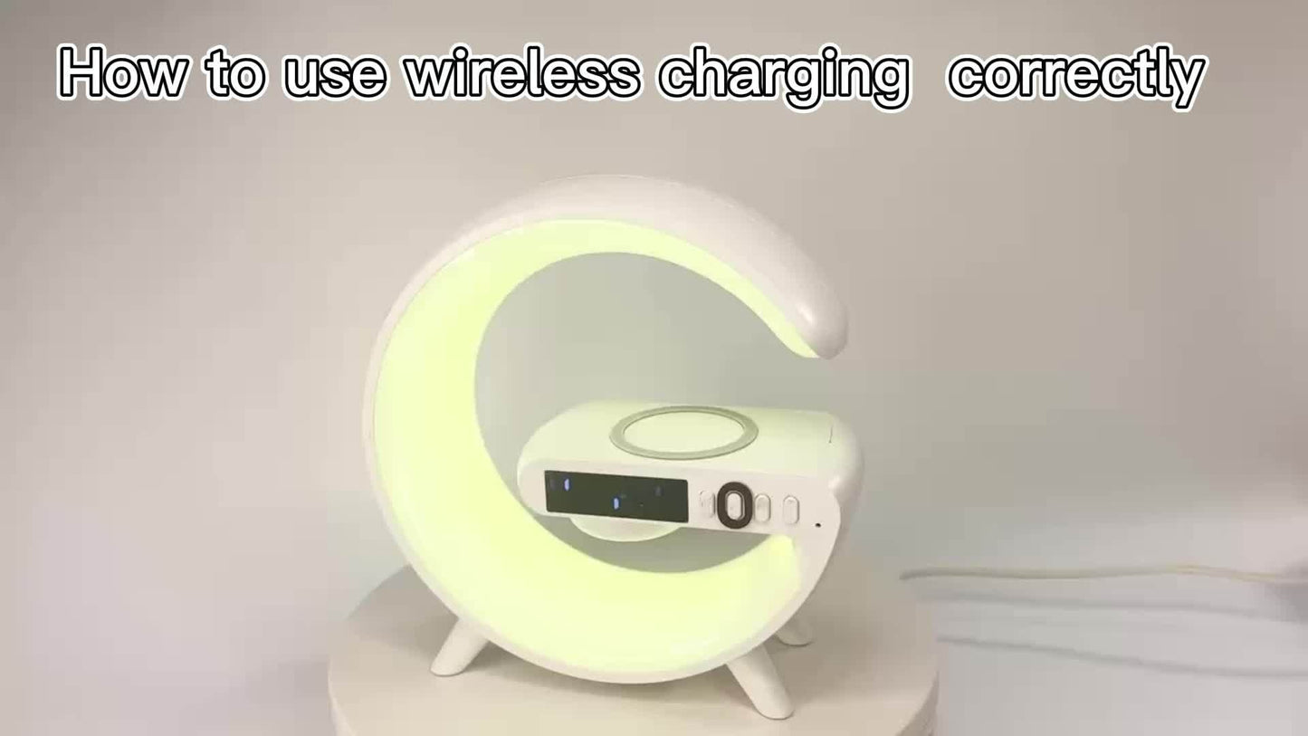 Smart Lamp 3-in-1: Wireless Speaker, Wireless Charger & Wake-Up Light with Music Rhythm – Perfect for Smartphones My Store