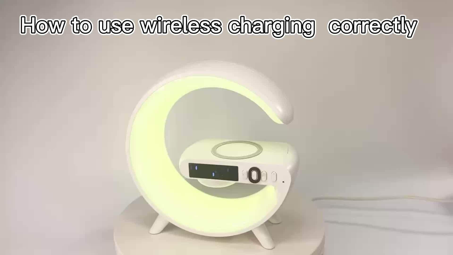 Smart Lamp 3-in-1: Wireless Speaker, Wireless Charger & Wake-Up Light with Music Rhythm – Perfect for Smartphones My Store