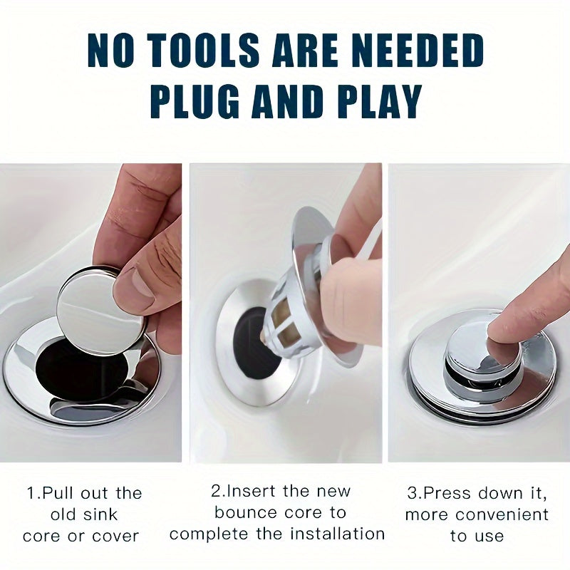 Anti-Clog Sink Plug – Universal Fit Drain Stopper with Fast Drainage & Rust Resistance