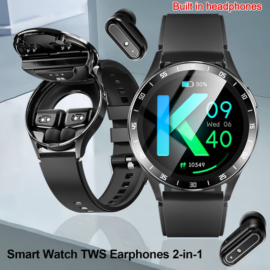 Men's Fashion Smart Watch & Earphones 2-in-1 | 1.39-inch HD Full Touch Screen | Wireless Calling, NFC, Multiple Sports Modes | Fitness Tracker with Built-in Headphones My Store