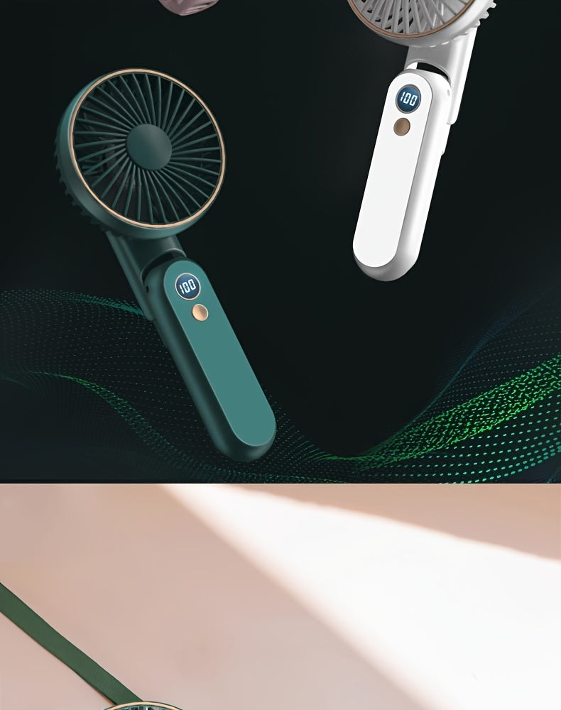 Portable Handheld Fan – Foldable, Ultra-Quiet & Rechargeable with 2000mAh Power Bank My Store