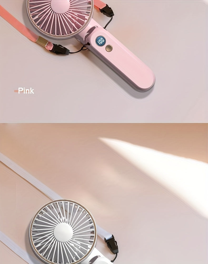 Portable Handheld Fan – Foldable, Ultra-Quiet & Rechargeable with 2000mAh Power Bank My Store