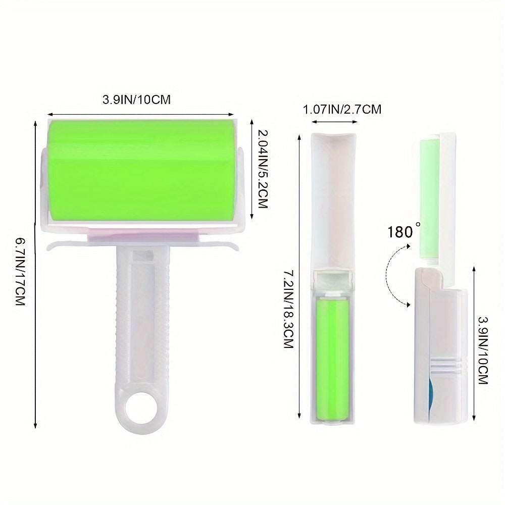3-Pack Reusable Pet Hair Remover Rollers - Ultra Sticky Lint Rollers for Dog & Cat Hair on Furniture, Car Seats & Bedding