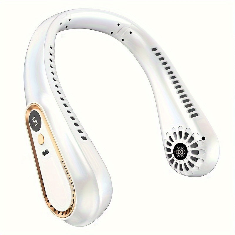 Stylish Portable Neck Fan – USB Rechargeable, 1200mAh Battery for Home, School, Office & Summer Comfort My Store