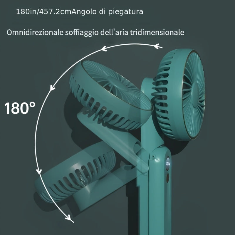 Portable Handheld Fan – Foldable, Ultra-Quiet & Rechargeable with 2000mAh Power Bank My Store