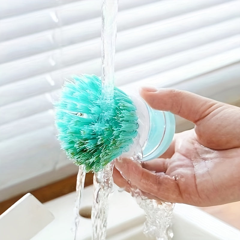1pc, Kitchen Dishwashing Brush, Pot Washing Brush, Press Out Liquid, Handheld Cleaning Brush, Multifunctional Cleaning Brush, Cleaning Supplies, Cleaning Tool