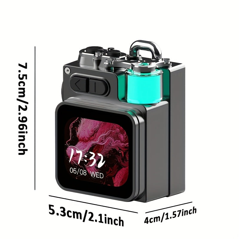 Portable BT Speaker – Mini Wireless Touch Screen Speaker with HD Sound, LED Lights, BT5.4, Stereo Pairing for Outdoor, Travel, Home, Party, Beach, Camping & Hiking