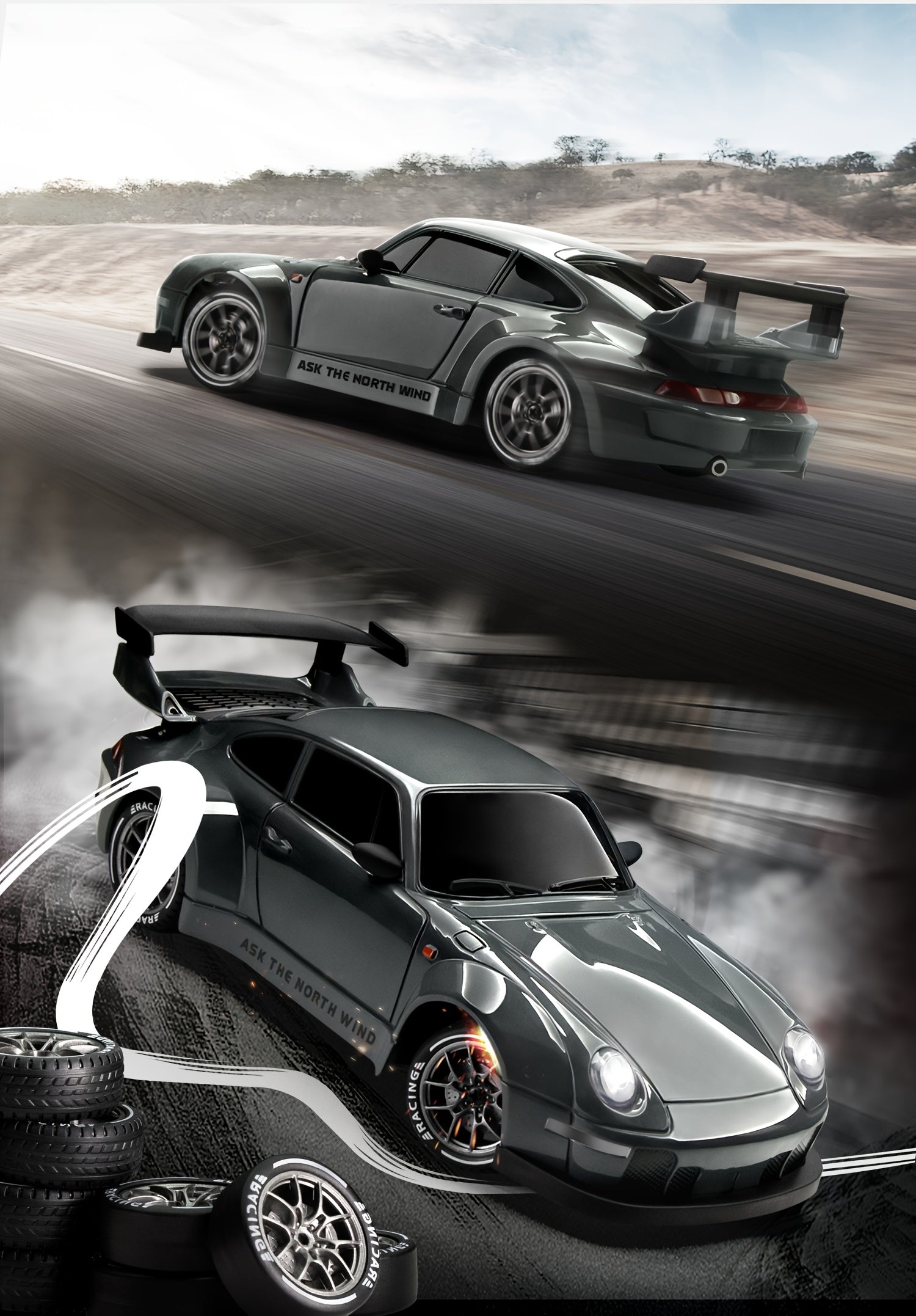 1:24 Scale 4WD RC Drift Car with LED Lights – High-Speed Remote Control Stunt Car for Kids & Adults | Best Gift for Birthday, Christmas, Halloween (Boys & Girls) My Store