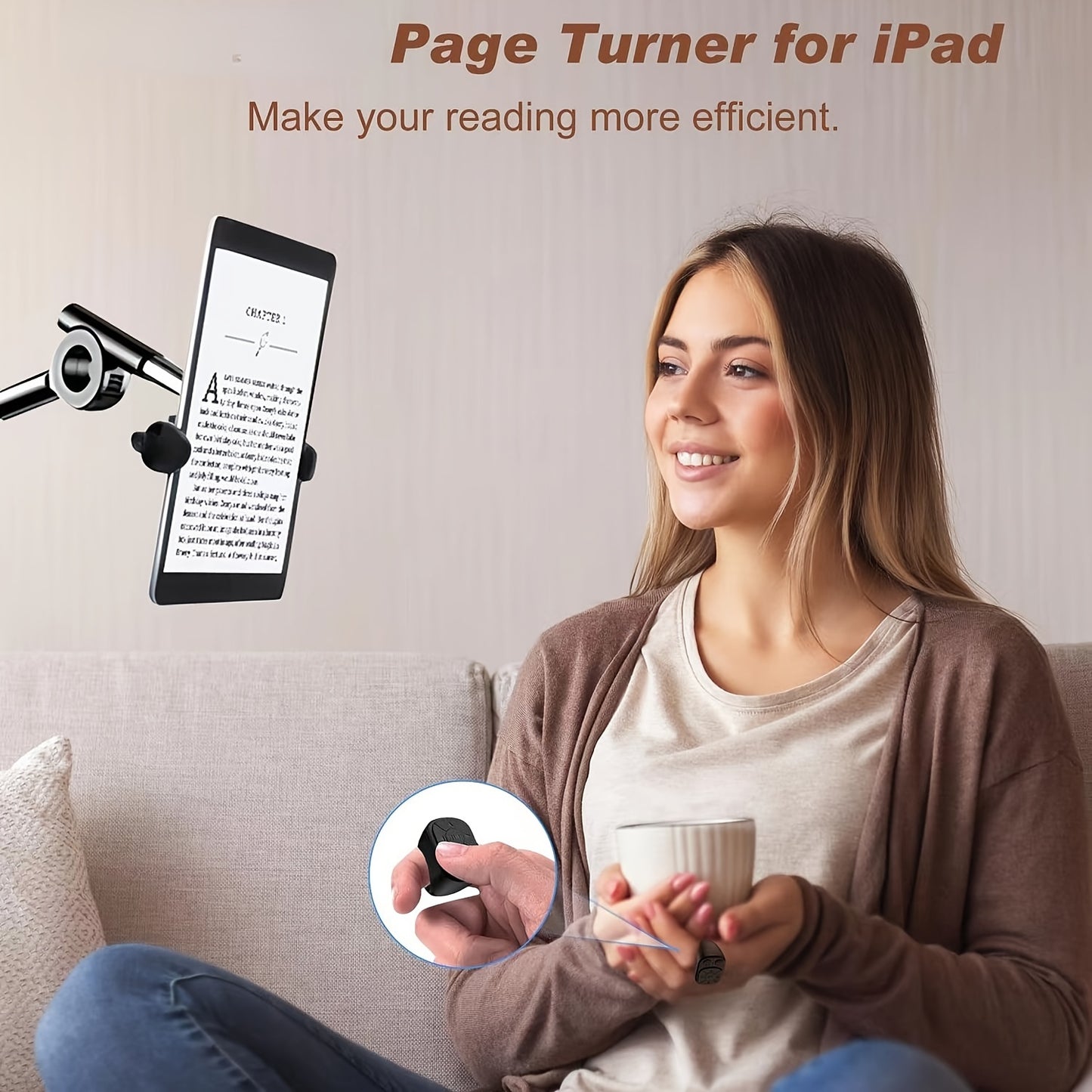 Multi-Functional Ring Controller – Wireless Page Turner, Portable Photo Shutter & App-Controlled Remote for Mobile Phones & Tablets (Android/iPhone)