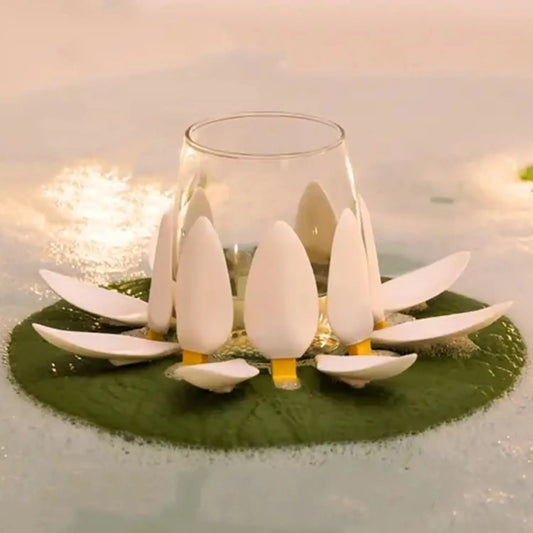 Bathroom Wine Glass Stand – Elegant Lotus Holder for Showers & Relaxation