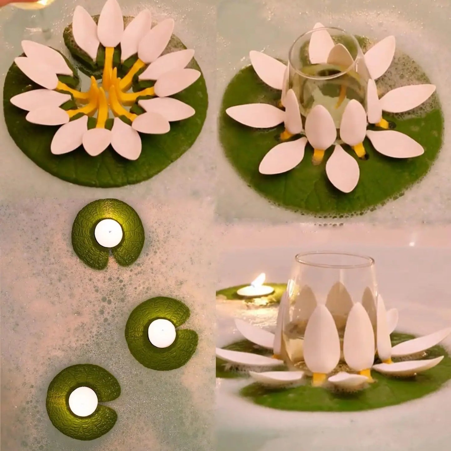 Bathroom Wine Glass Stand – Elegant Lotus Holder for Showers & Relaxation