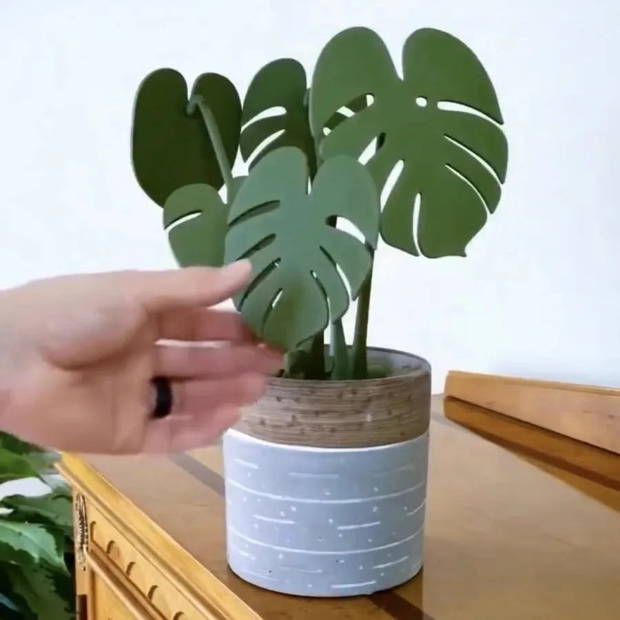 Monstera Coaster Sets Table Decoration and Accessories Coffee Mat Tree Pot Design Christmas Stand Coasters Kitchen Placemats