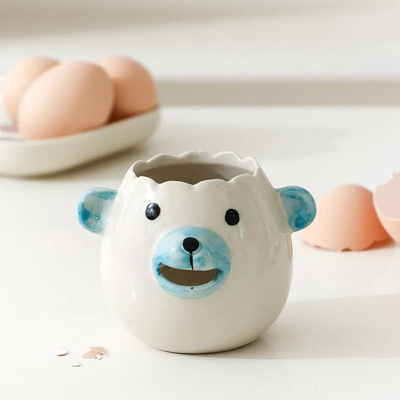 Cartoon Egg White Separator – Ceramic Yolk Filter for Baking & Cooking