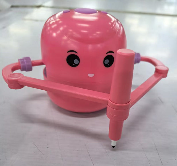 Interactive Drawing Robot for Kids – Educational Art & Learning Toy | Creative Painting, Word Writing & Early Development Tool (Rose Red/Light Green)