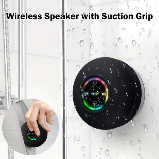 Portable Waterproof Wireless Speaker with Suction Cup - USB Rechargeable, 2-Hour Playtime, Perfect for Parties, Travel & Outdoor Fun! My Store