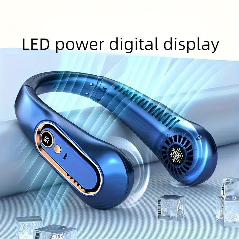 Stylish Portable Neck Fan – USB Rechargeable, 1200mAh Battery for Home, School, Office & Summer Comfort My Store