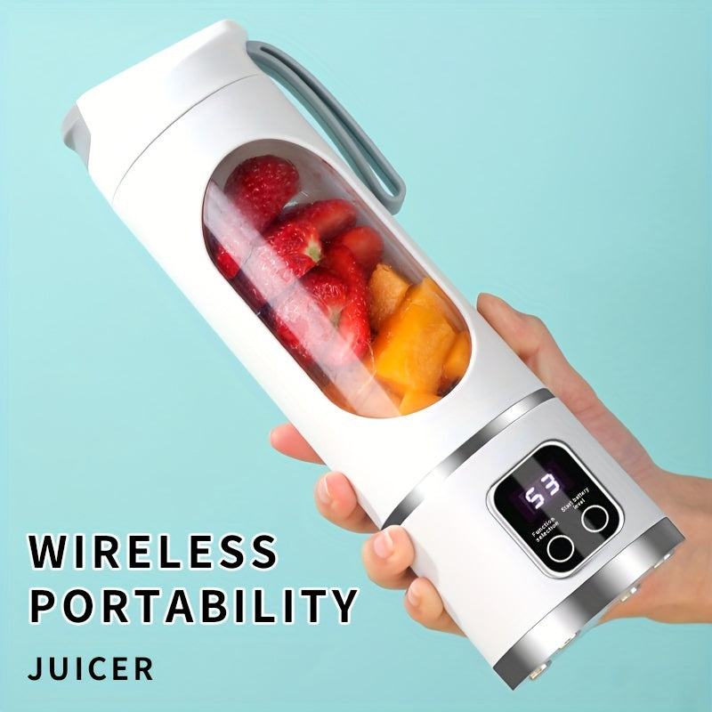 Portable High-Speed Ice Blender & Juicer – 50W USB Rechargeable, 3 Modes (Smoothie, Soup, Freeze), Auto Clean, 1500mAh Battery – Compact & Durable for Travel & Kitchen Use