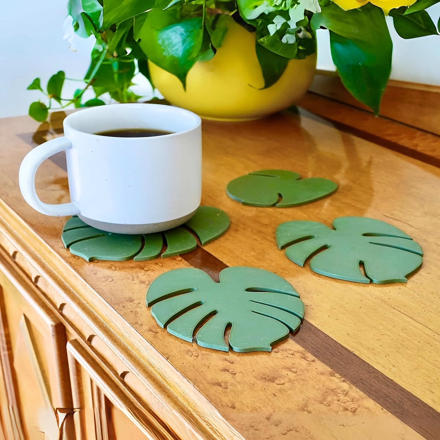 Magnetic Decorative Coasters - Turtle Shell Design w/ Pot for Christmas, Halloween