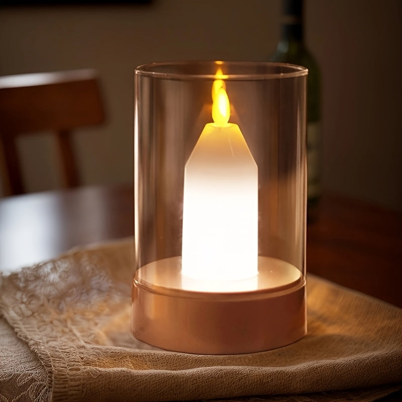 Rechargeable Night Light with Touch Control, Adjustable Brightness, USB Powered, Metal Shade - Includes Power Cord, Night Light Rechargeable, Portable, Candle Lamp Simulation