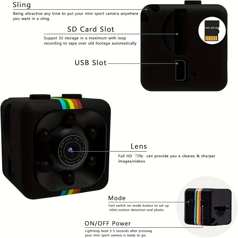Mini Camera - HD Audio & Video, Motion Detection, Nanny & Home Security Monitor for Pets My Store