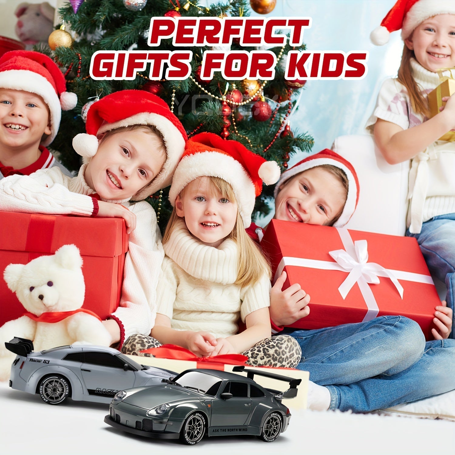 1:24 Scale 4WD RC Drift Car with LED Lights – High-Speed Remote Control Stunt Car for Kids & Adults | Best Gift for Birthday, Christmas, Halloween (Boys & Girls) My Store