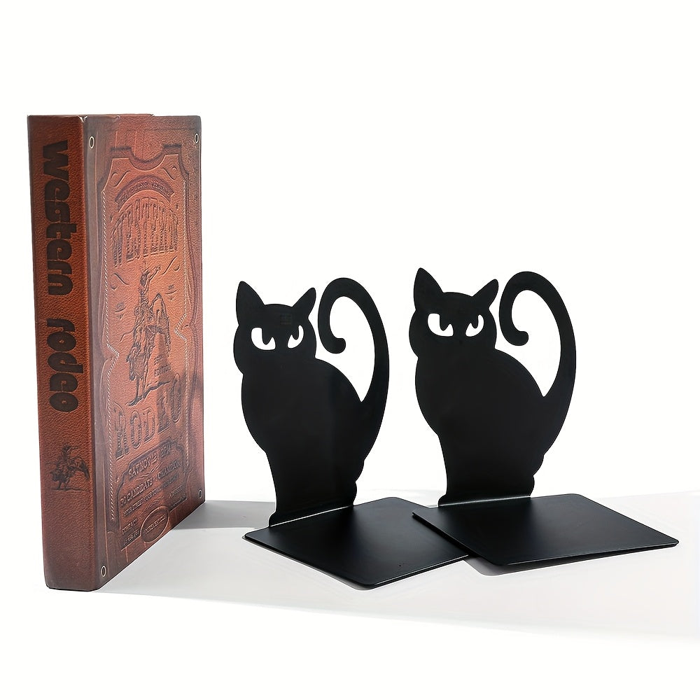 Black Bookshelf Bookstand About Cats, Lucky Star for Cat Lovers