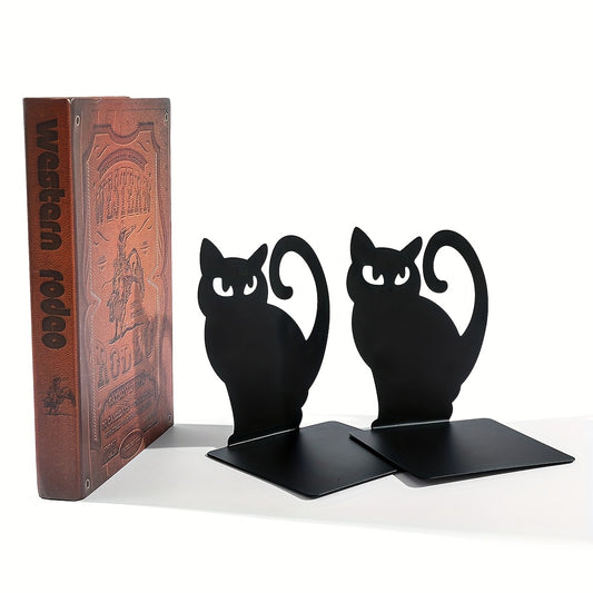 Black Bookshelf Bookstand About Cats, Lucky Star for Cat Lovers