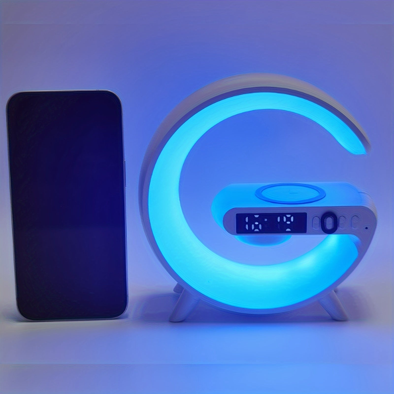 Smart Lamp 3-in-1: Wireless Speaker, Wireless Charger & Wake-Up Light with Music Rhythm – Perfect for Smartphones My Store