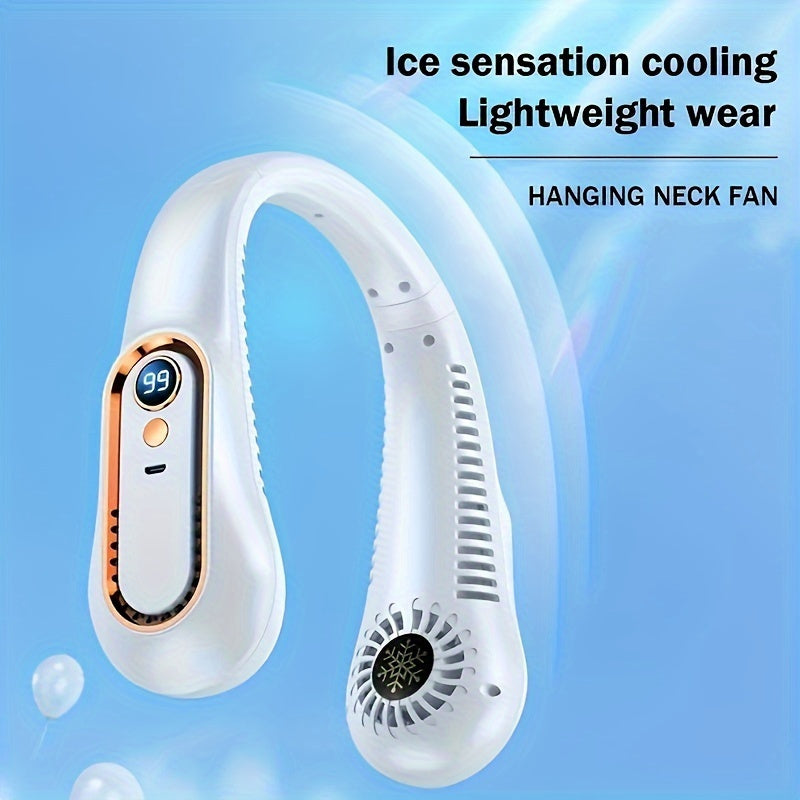 Stylish Portable Neck Fan – USB Rechargeable, 1200mAh Battery for Home, School, Office & Summer Comfort My Store
