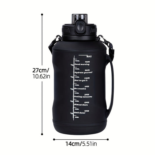 Collapsible Water Bottle - Foldable Silicone Design w/ Strap for Hiking & Fitness