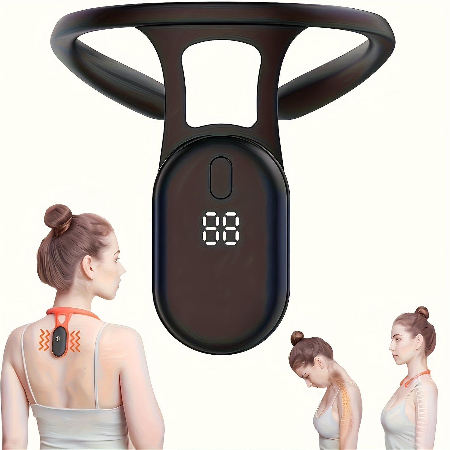 Posture Corrector Brace – Smart Vibration Alerts & LCD Display for Back Support