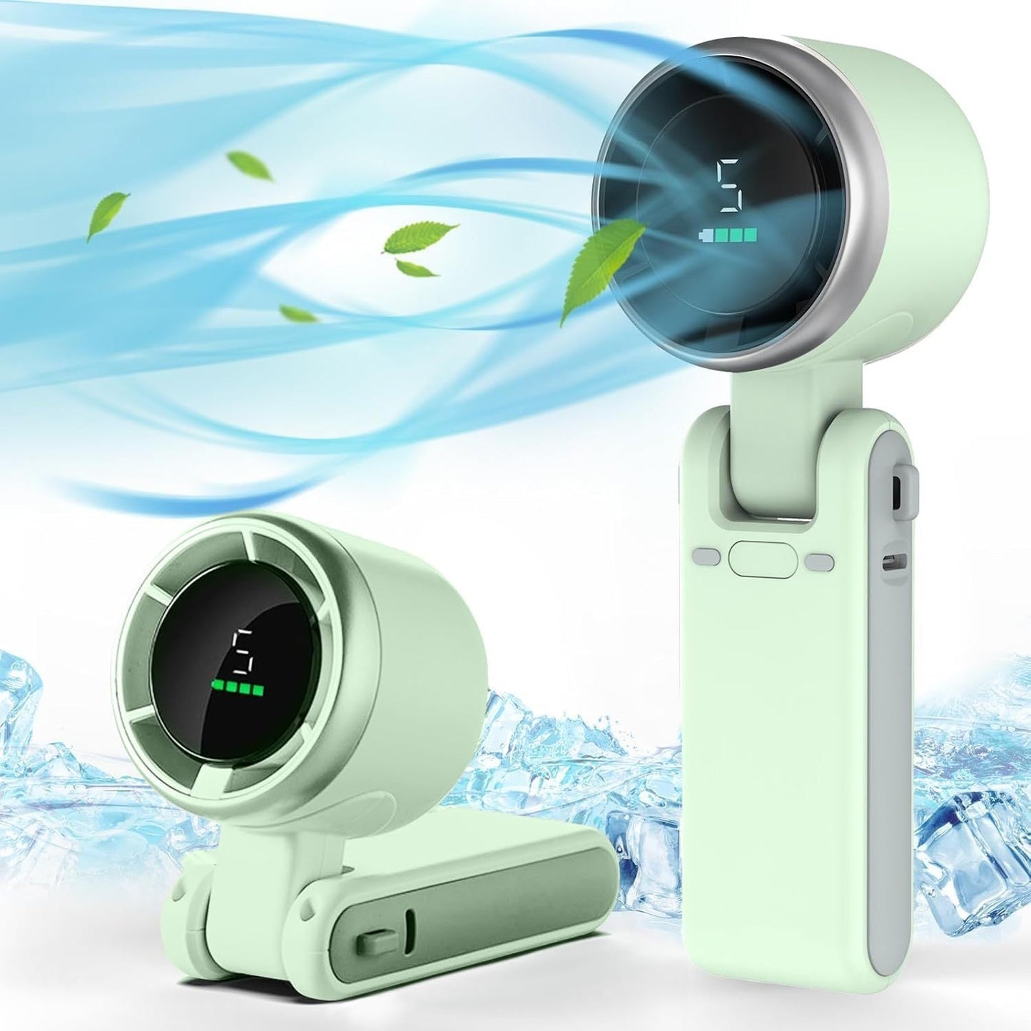 3-in-1 Portable Turbine Fan, 5 Speeds, 3600mAh Rechargeable Lithium Battery, USB Chargable, Pocket Fan for Travel, Outdoor & Indoor Use - Handheld, Desk Fan, Neck Fan, Travel Fan | Modern Aesthetic | Durable Build Essiby