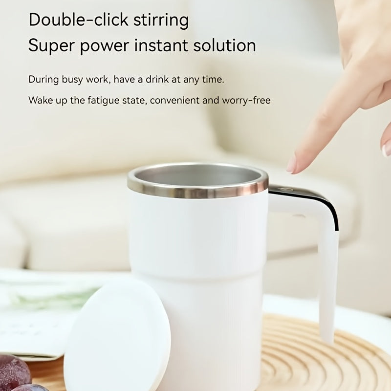 Self-Stirring Coffee Mug with Temperature Display – Automatic Travel Cup for Coffee, Chocolate, Milk, Mocha & Protein Powder