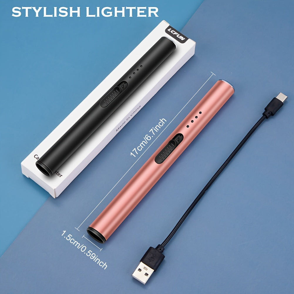2 Pack Rechargeable Electric Lighter – Windproof, Flameless, and Eco-Friendly Candle Lighter for Home, Camping, and Outdoor Use My Store