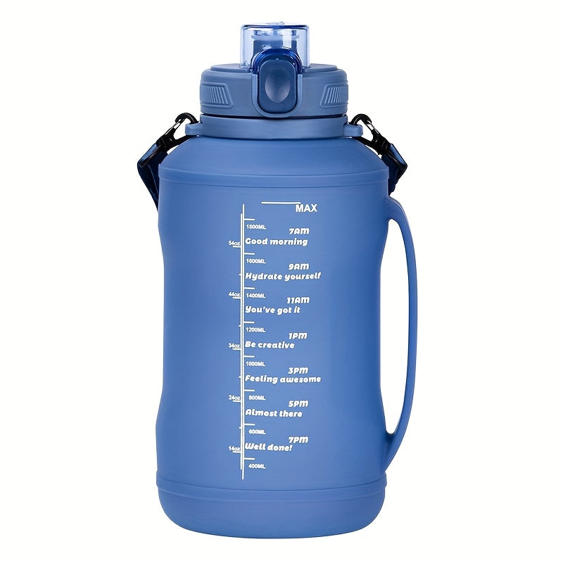 Collapsible Water Bottle - Foldable Silicone Design w/ Strap for Hiking & Fitness