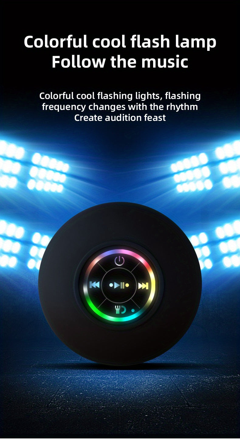 Portable Waterproof Wireless Speaker with Suction Cup - USB Rechargeable, 2-Hour Playtime, Perfect for Parties, Travel & Outdoor Fun! My Store