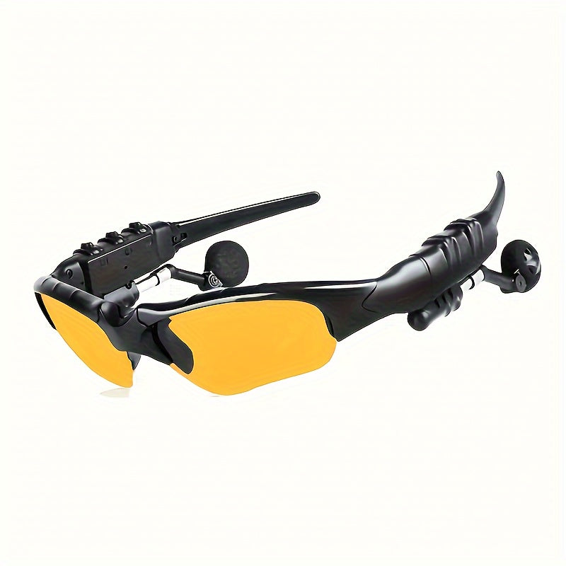 Multi-Functional Wireless Glasses – 2-in-1 Bluetooth Headset with Mic, Rechargeable Driving Eyewear with Type-C Charging