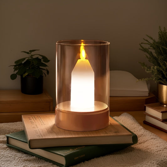 Rechargeable Night Light with Touch Control, Adjustable Brightness, USB Powered, Metal Shade - Includes Power Cord, Night Light Rechargeable, Portable, Candle Lamp Simulation