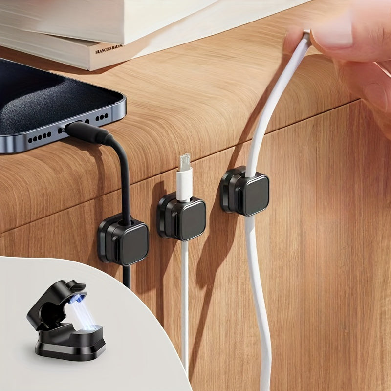 6-Piece Cable Clip Organizer Set – Strong Adhesive, No Drilling, Durable PVC for Home & Office Cord Management – Perfect for Electronics Organization My Store