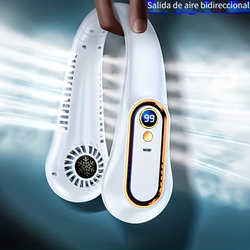 Stylish Portable Neck Fan – USB Rechargeable, 1200mAh Battery for Home, School, Office & Summer Comfort My Store