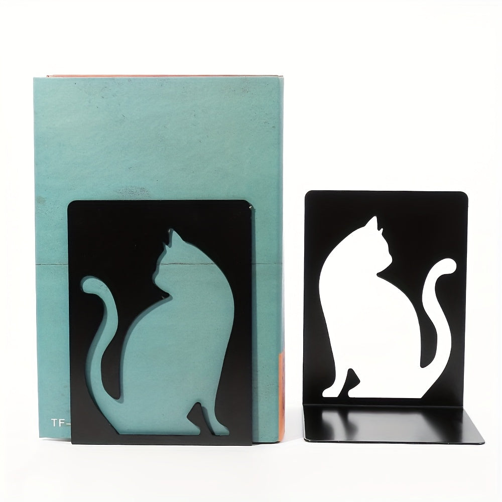 Black Bookshelf Bookstand About Cats, Lucky Star for Cat Lovers