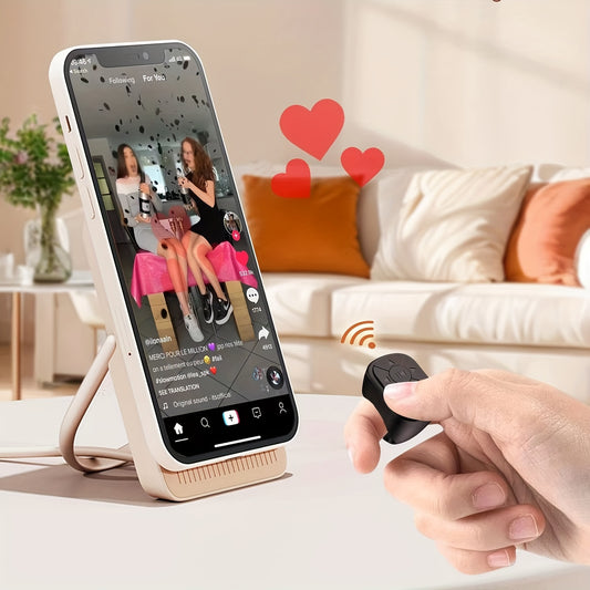 Multi-Functional Ring Controller – Wireless Page Turner, Portable Photo Shutter & App-Controlled Remote for Mobile Phones & Tablets (Android/iPhone)
