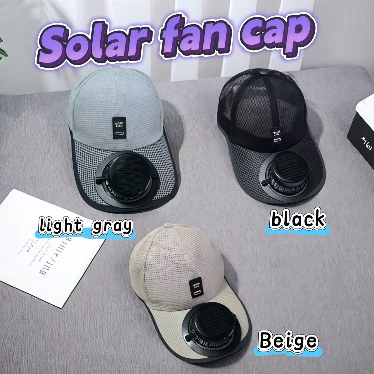 Stay Cool in 2025! Solar Fan Hat | Built-in Cooling & Sun Protection